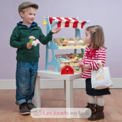 Honeybee Marktstand (+ Kiste Mit äpfel) - Le Toy Van -Modell Spielzeug Für Kinder stand marchandise