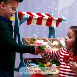 Honeybee Marktstand (+ Kiste Mit äpfel) - Le Toy Van -Modell Spielzeug Für Kinder stand marche