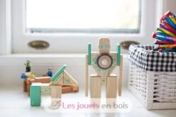 Magnetische Holzblöcke Magbot - Tegu -Modell Spielzeug Für Kinder tegu jeu de construction ensemble futur magbot blocs de bois magnetiques 9 pieces jeux jouets bois enfants construire imaginer concevoir
