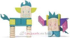 Sticky Monsters Beans And Tumtum - Tegu -Modell Spielzeug Für Kinder tegu jeu de construction sticky monsters beans tumtum blocs de bois magnetiques 30 pieces jeux jouets aimants enfants