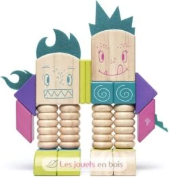 Sticky Monsters Beans And Tumtum - Tegu -Modell Spielzeug Für Kinder tegu jeu de construction sticky monsters beans tumtum blocs de bois magnetiques 30 pieces jeux jouets aimants enfants construire imaginer concevoir