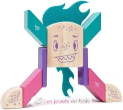 Sticky Monsters Finklebear - Tegu -Modell Spielzeug Für Kinder tegu jeu de construction sticky monsters finklebear blocs de bois magnetiques 10 pieces jouets bois jeux apprendre construire