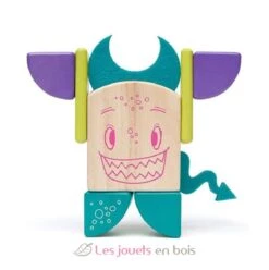 Sticky Monsters Pip - Tegu -Modell Spielzeug Für Kinder tegu jeu de construction sticky monsters pip blocs de bois magnetiques 8 pieces jouets jeux bois