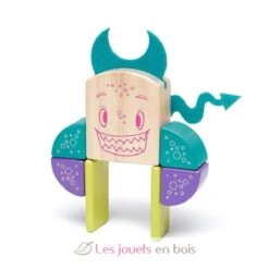 Sticky Monsters Pip - Tegu -Modell Spielzeug Für Kinder tegu jeu de construction sticky monsters pip blocs de bois magnetiques 8 pieces jouets jeux bois enfants construire