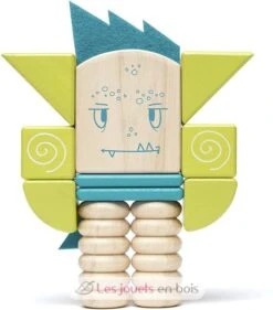 Sticky Monsters Zip Zap - Tegu -Modell Spielzeug Für Kinder tegu jeu de construction sticky monsters zip zap blocs de bois magnetiques 12 pieces jouets