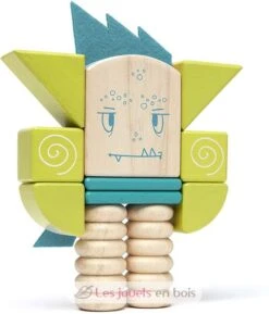 Sticky Monsters Zip Zap - Tegu -Modell Spielzeug Für Kinder tegu jeu de construction sticky monsters zip zap blocs de bois magnetiques 12 pieces jouets bois