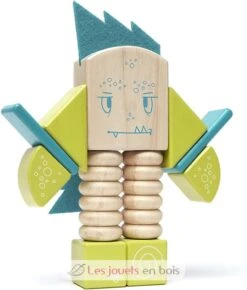 Sticky Monsters Zip Zap - Tegu -Modell Spielzeug Für Kinder tegu jeu de construction sticky monsters zip zap blocs de bois magnetiques 12 pieces jouets bois enfant