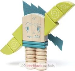 Sticky Monsters Zip Zap - Tegu -Modell Spielzeug Für Kinder tegu jeu de construction sticky monsters zip zap blocs de bois magnetiques 12 pieces jouets bois enfants jeux construction