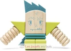 Sticky Monsters Zip Zap - Tegu -Modell Spielzeug Für Kinder tegu jeu de construction sticky monsters zip zap blocs de bois magnetiques 12 pieces jouets bois enfants jeux construction cadeaux concevoir