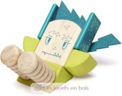 Sticky Monsters Zip Zap - Tegu -Modell Spielzeug Für Kinder tegu jeu de construction sticky monsters zip zap blocs de bois magnetiques 12 pieces jouets bois enfants jeux constructions cadeaux concevoir
