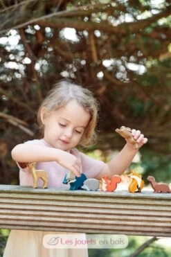 Waldtiere Aus Holz - Tender Leaf Toys 8 Waldtiere Aus Holz - Tender Leaf Toys -Modell Spielzeug Für Kinder tl8470 tender leaf toys figurines bois animaux foret 3