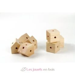 Trigonos Kernel Bio - Trigonos -Modell Spielzeug Für Kinder trigonos family bio jeu de construction en bois et tissu coton bio 6 2