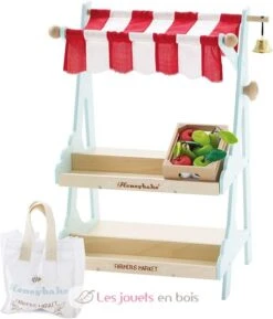 Honeybee Marktstand (+ Kiste Mit äpfel) - Le Toy Van